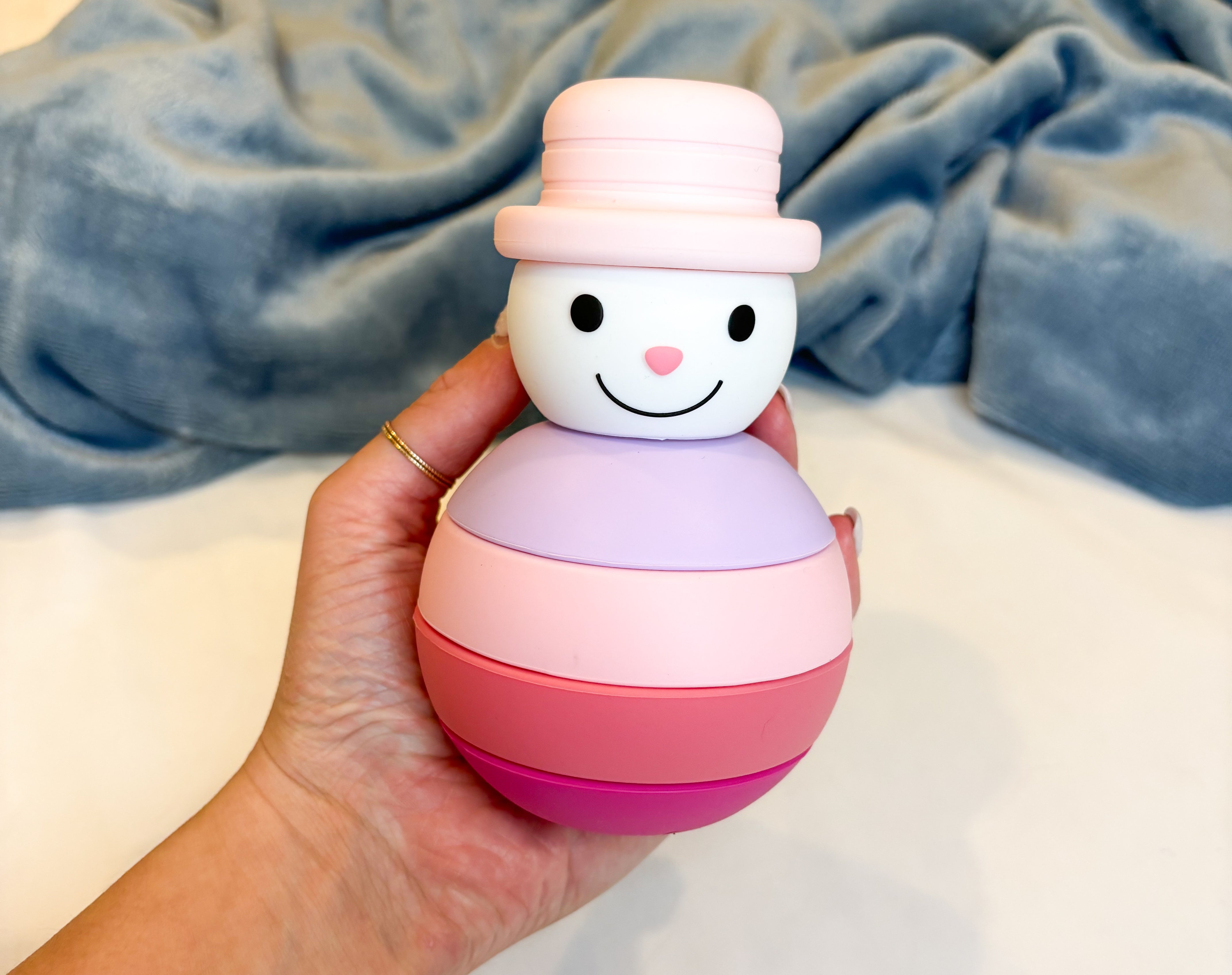 SNOWMEN - SILICONE STACKING TOY